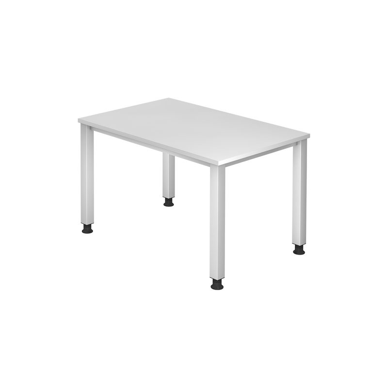 Schreibtisch 120 x 83,5 x 80 cm Weiß/ Silber, Bild 2
