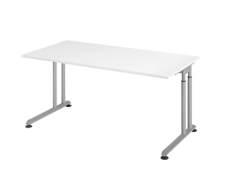 Schreibtisch 160 x 80 cm Eiche/ Silber, Bild 5