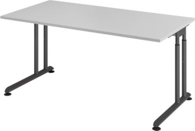 Schreibtisch 160 x 80 cm Grau/ Graphit