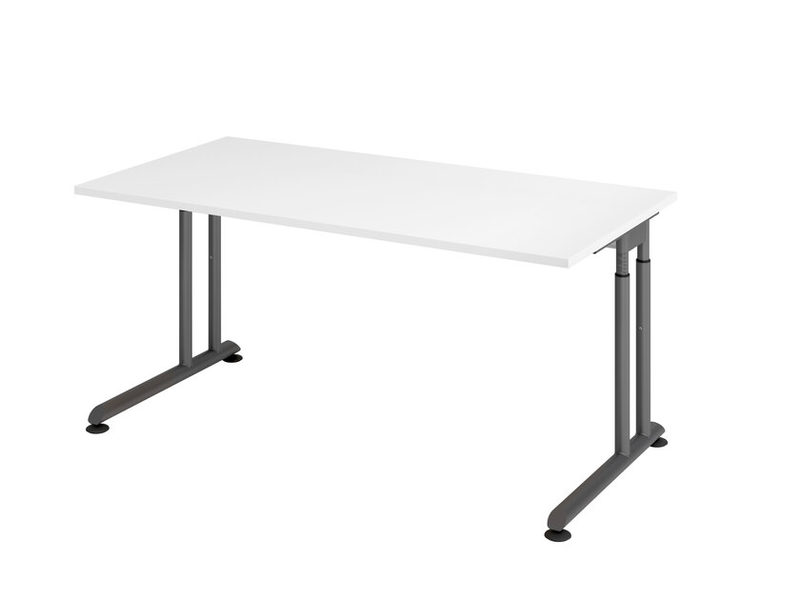 Schreibtisch 160 x 80 cm Weiß/ Graphit