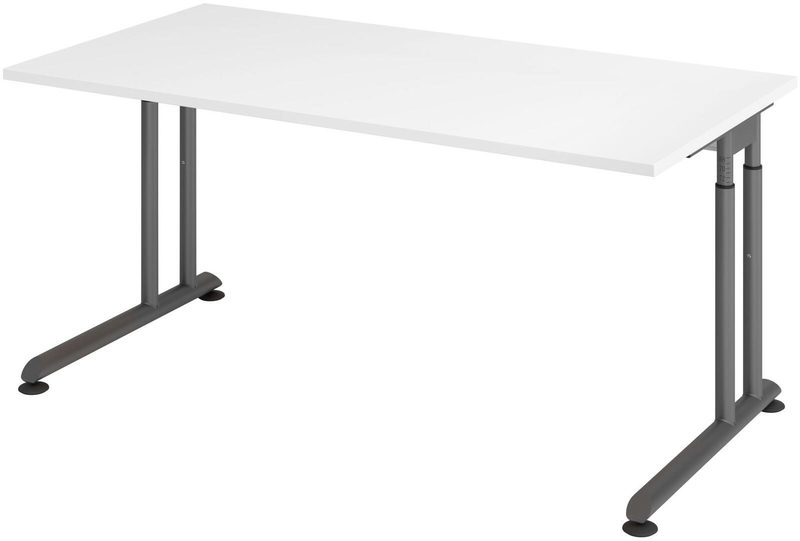 Schreibtisch 160 x 80 cm Weiß/ Graphit, Bild 2