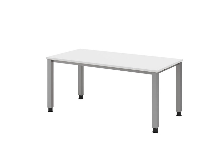 Schreibtisch 160 x 83,5 x 80 cm Weiß/ Silber