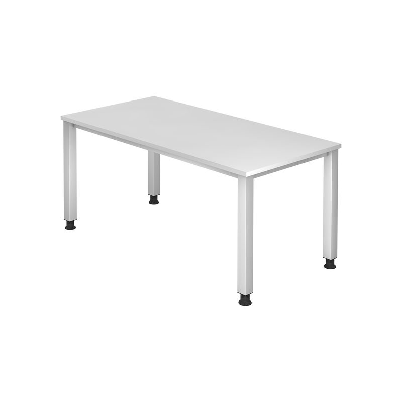 Schreibtisch 160 x 83,5 x 80 cm Weiß/ Silber, Bild 2