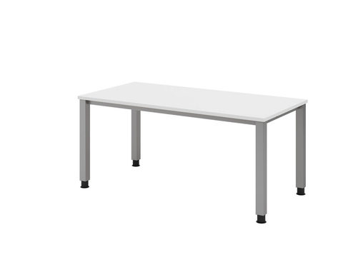 Schreibtisch 160 x 83,5 x 80 cm Weiß/ Silber