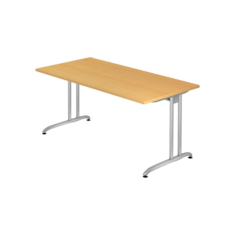 Schreibtisch TARA, C-Fuß, Rechteck, B 1600 x T 800 x H 720 mm,