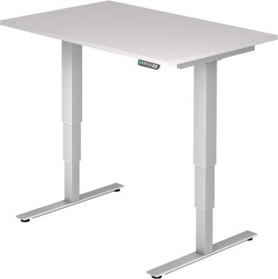Schreibtisch Teda H630-1270xb1200xt800mm Lichtgrau Gerade Form Elektr.höhenv., Bild 2
