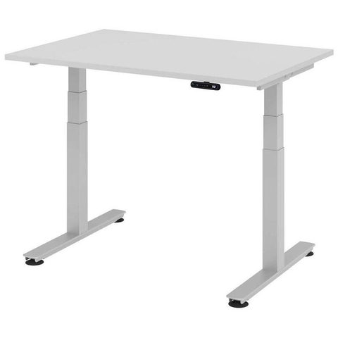 Schreibtisch Teda H630-1270xb1200xt800mm Lichtgrau Gerade Form Elektr.höhenv.