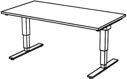 Schreibtisch Teda H630-1270xb1600xt800mm Ahorndekor Gerade Form Elektr.höhenv., Bild 2