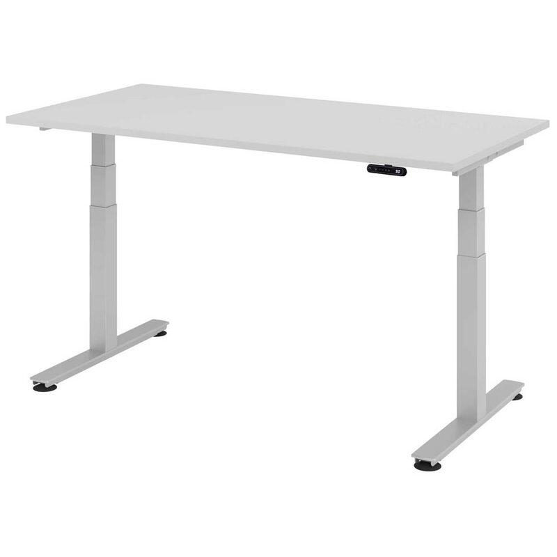 Schreibtisch Teda H630-1270xb1600xt800mm Lichtgrau Gerade Form Elektr.höhenv., Bild 2