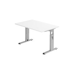 Schreibtisch ULM, C-Fuß, Rechteck, B 1200 x T 800 x H 650-850 mm, weiß