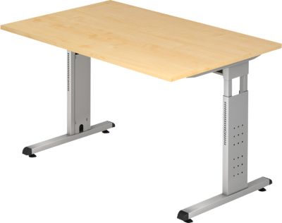 Schreibtisch ULM, C-Fuß, Rechteck, B 1200 x T 800 x H 650-850 mm,