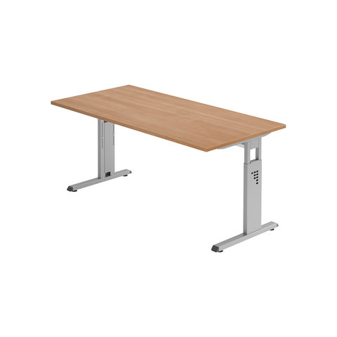Schreibtisch ULM, C-Fuß, Rechteck, B 1600 x T 800 x H 650-850 mm,