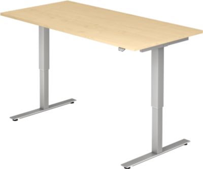 Schreibtisch ULM, elektrisch höhenverstellbar, Rechteck, T-Fuß, B 1600 x T 800 x H 720-1190 mm,, Bild 2
