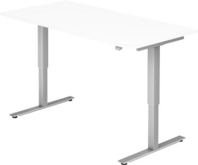 Schreibtisch ULM, elektrisch höhenverstellbar, Rechteck, T-Fuß, B 1600 x T 800 x H 720-1190 mm,, Bild 3