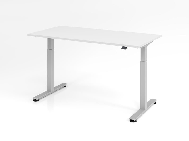 Schreibtisch ULM, elektrisch höhenverstellbar, Rechteck, T-Fuß, B 1600 x T 800 x H 720-1190 mm,, Bild 5