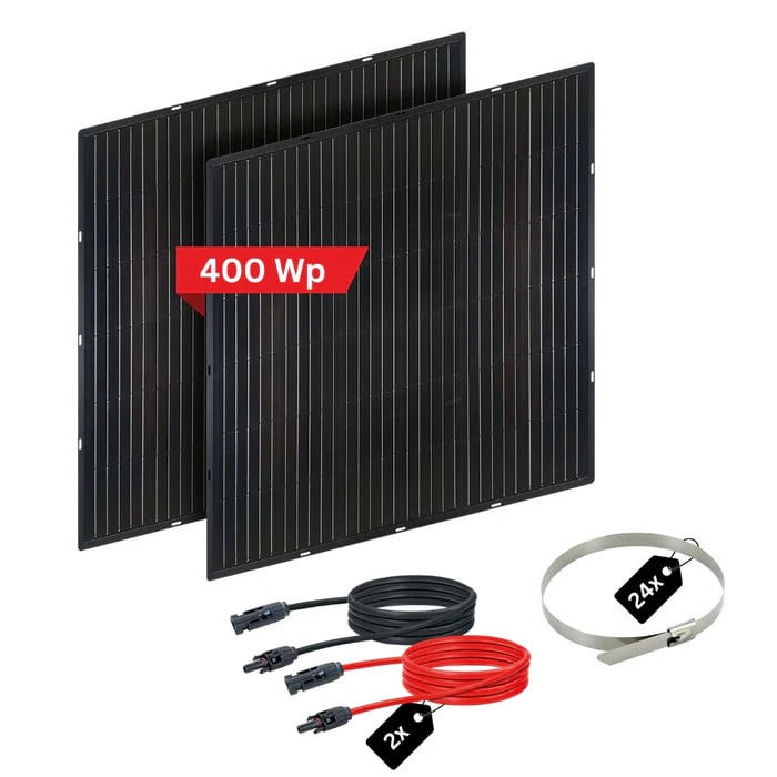 Schwaiger Schlankes Solarmodul-set Slimline 400wp 200 W Fullblack 2 Stück