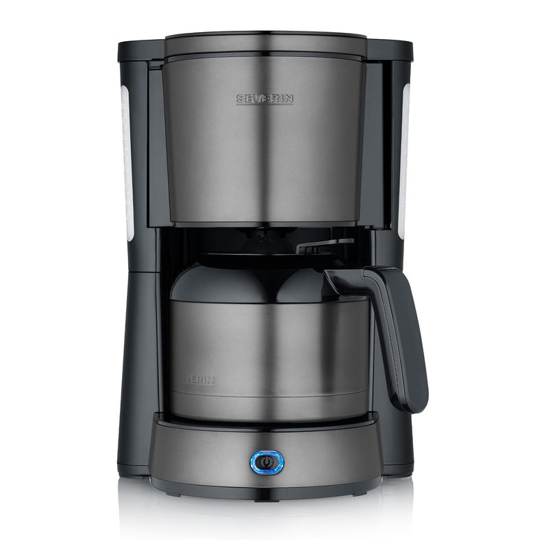 Severin 9343 Kaffeemaschine Stahl, Schwarz Fassungsvermögen Tassen=8 Timerfunktion, mit Filterkaffee-Funktion, Bild 2