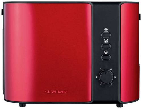 Severin AT 2217 Toaster kabelgebunden, mit Brötchenaufsatz Rot (metallic), Schwarz, Bild 3