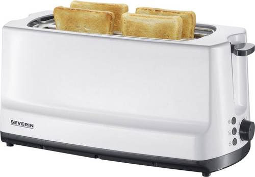 Severin AT 2234 Doppel-Langschlitztoaster mit Brötchenaufsatz Weiß, Grau, Bild 2
