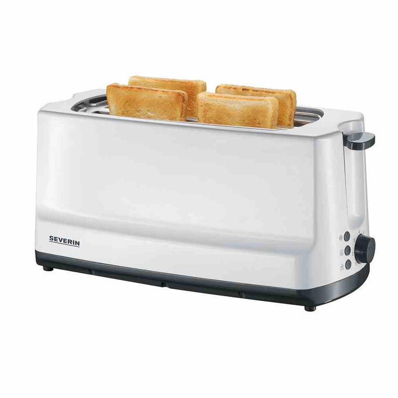 Severin AT 2234 Doppel-Langschlitztoaster mit Brötchenaufsatz Weiß, Grau, Bild 5