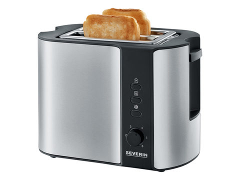 SEVERIN Automatik-Toaster - 2-Scheiben Edelstahl/schwarz.