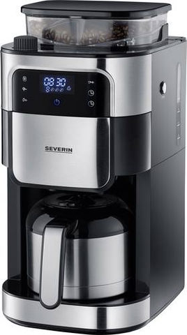 Severin KA 4814 Filterkaffeemaschine Edelstahl-Mahlwerk Thermo-Kanne