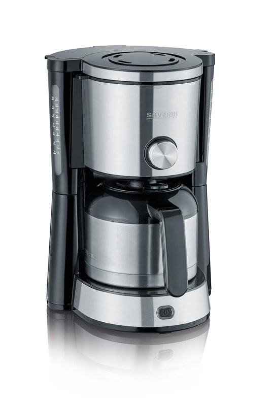 Severin Ka 4845 'type Switch' Kaffeemaschine Edelstahl, Schwarz Fassungsvermögen Tassen=8 Isolierka, Bild 3