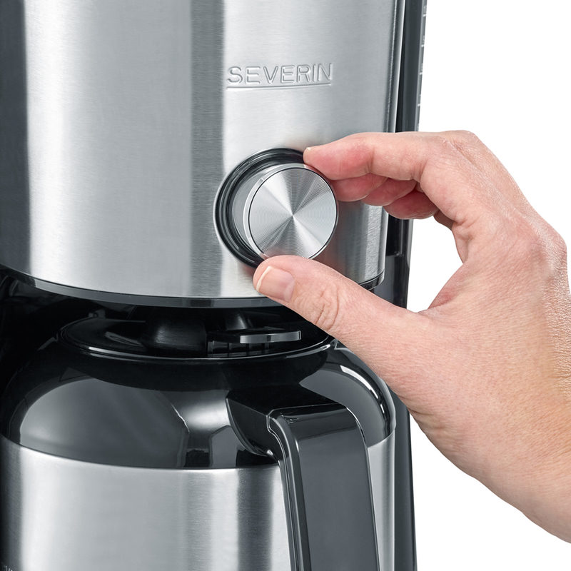 Severin Ka 4845 'type Switch' Kaffeemaschine Edelstahl, Schwarz Fassungsvermögen Tassen=8 Isolierka, Bild 4