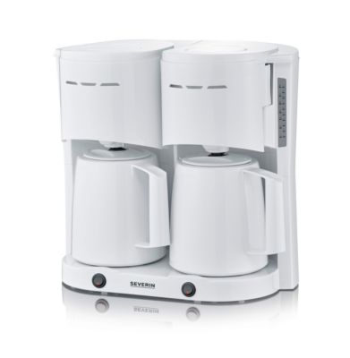 Severin KA 9314 Duo-Filterkaffeemaschine mit 2 Thermokannen 1000W weiß