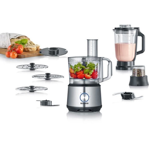 Severin KM 3892 Küchenmaschine 1200W Silber, Schwarz