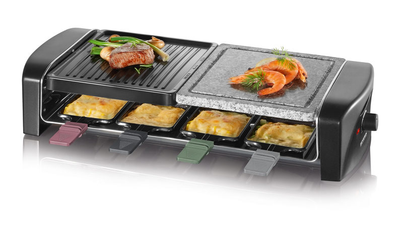 Severin RG 9645 Raclette-Grill mit Naturstein 1.400W schwarz, Bild 4