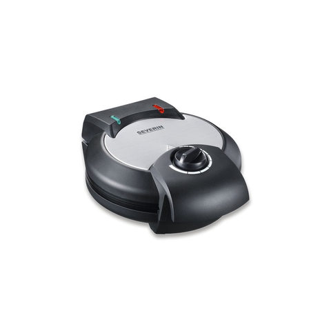 Severin WA 2103 Waffeleisen mit manueller Temperatureinstellung Edelstahl (gebürstet), Schwarz