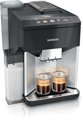 Siemens Hausgeräte EQ500 integral TQ513D01 Kaffeevollautomat Schwarz, Silber