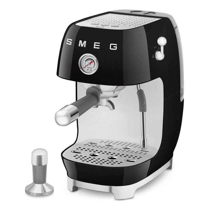 SMEG ECF03BLEU 50's Style Premium-Siebträger-Espressomaschine Schwarz, Bild 2