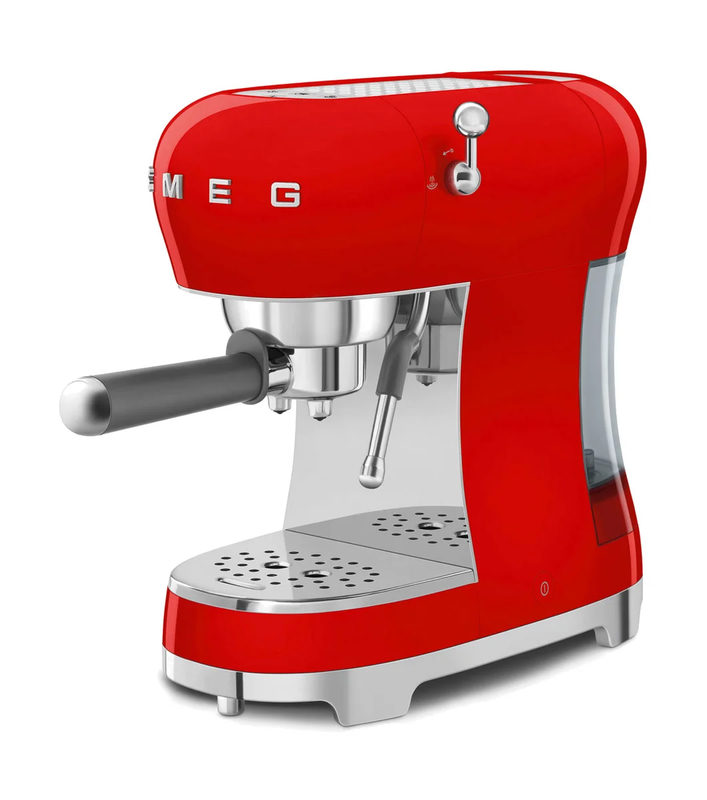 SMEG Espresso-Kaffeemaschine 50s Retro Style Rot ECF02BLEU rot, Bild 3