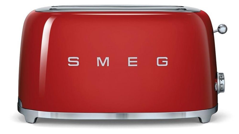 SMEG TSF02RDEU 50s Style 4 Scheiben Langschlitz Toaster Rot