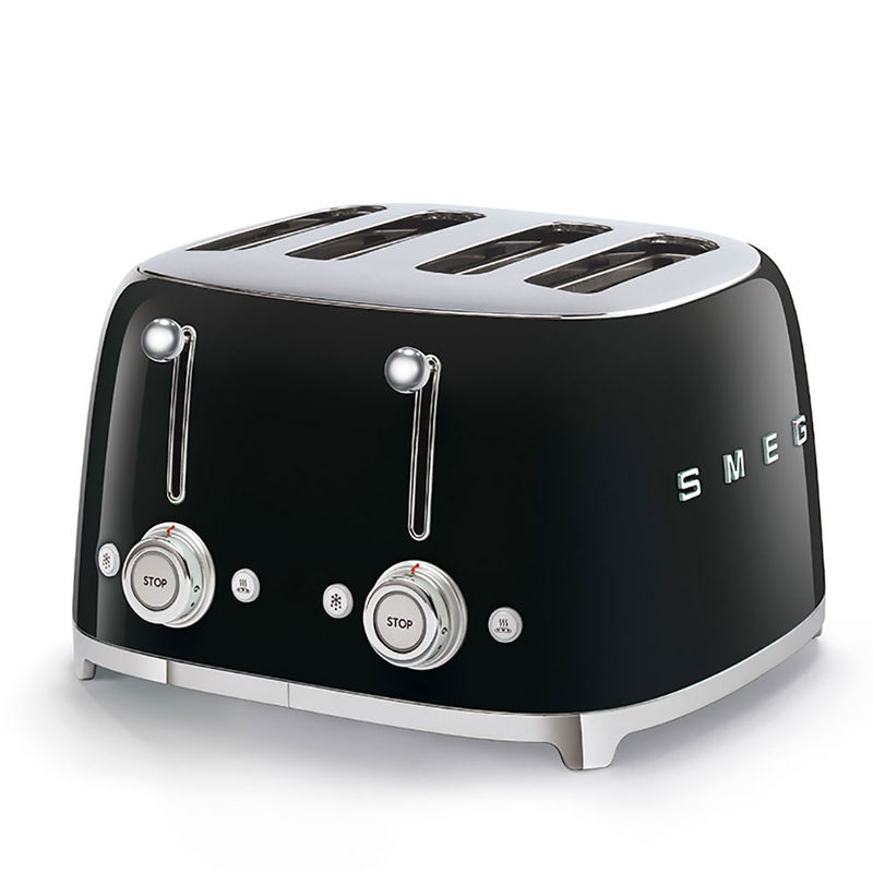 SMEG TSF03BLEU 50s Style 4 Scheiben Toaster Schwarz
