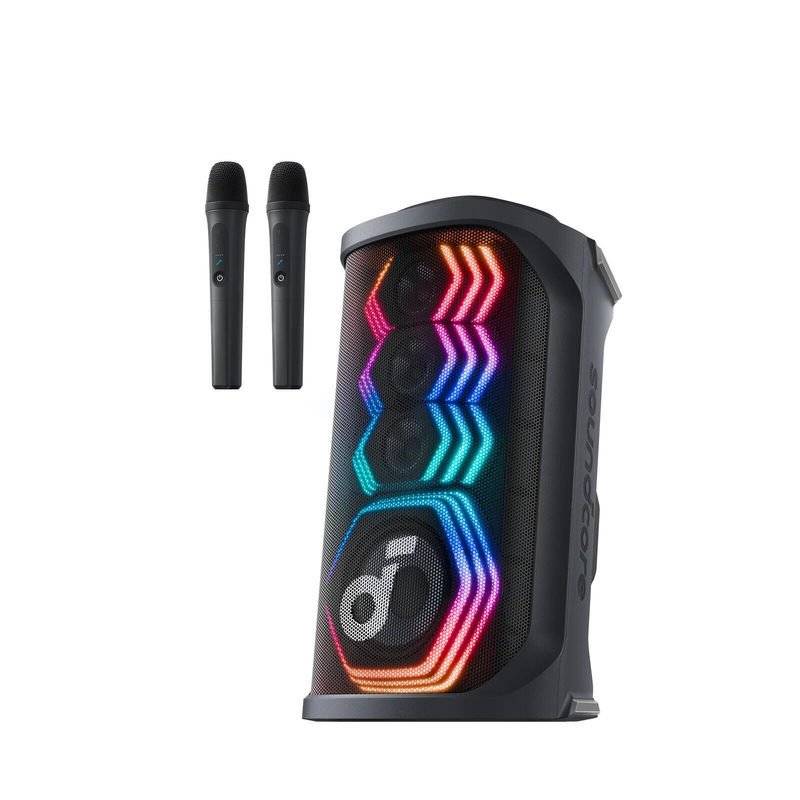 Soundcore Rave 3S Bluetooth Lautsprecher 200W schwarz LED inkl 2 kabellose Mikrofone, Bild 2