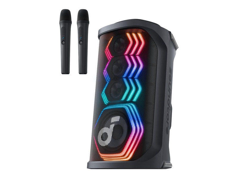 Soundcore Rave 3S Bluetooth Lautsprecher 200W schwarz LED inkl 2 kabellose Mikrofone, Bild 3