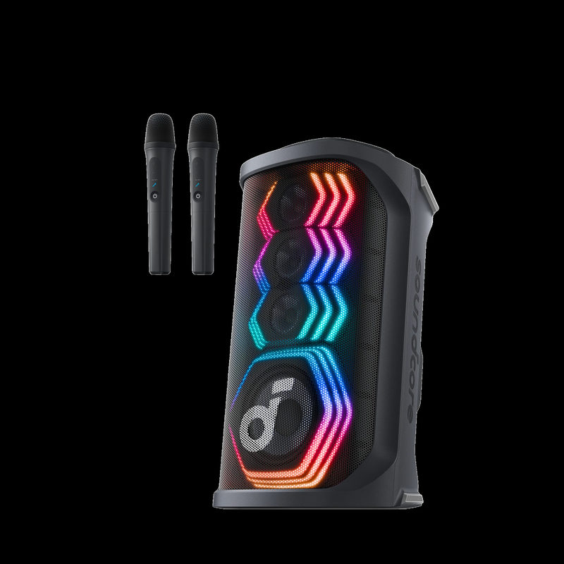 Soundcore Rave 3S Bluetooth Lautsprecher 200W schwarz LED inkl 2 kabellose Mikrofone, Bild 5