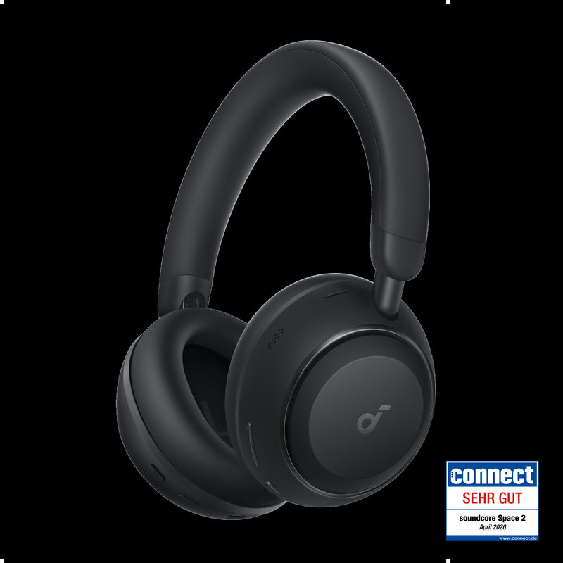 soundcore Space 2 Bluetooth Over-Ear Kopfhörer, Noise Cancelling; schwarz, Bild 6
