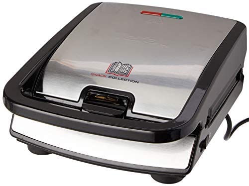 Tefal SW 852D Waffeleisen Snack Collection Schwarz/Edelstahl