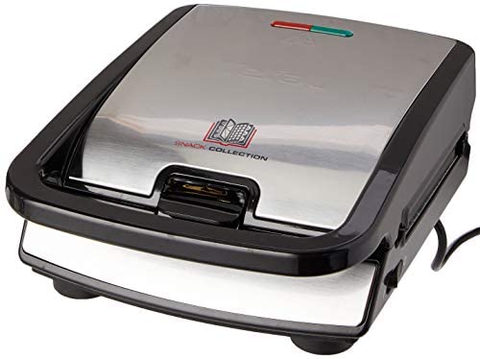 Tefal SW 852D Waffeleisen Snack Collection Schwarz/Edelstahl