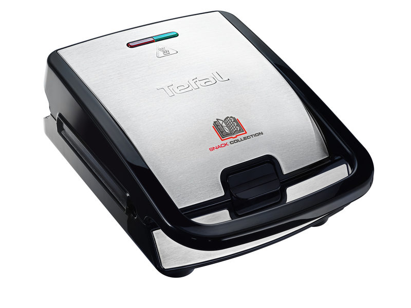 Tefal SW854D Waffeleisen Snack Collection 700W 4 Platten Schwarz/Edelstahl, Bild 2