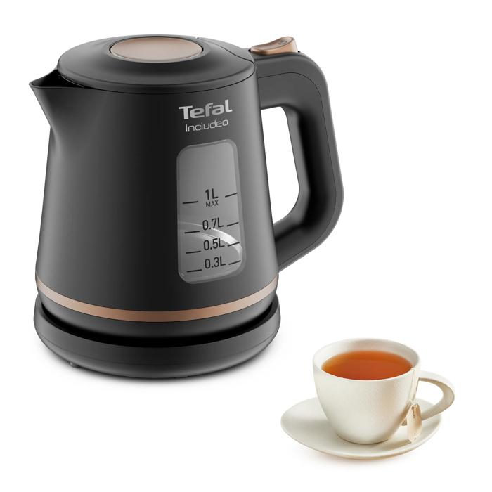 Tefal Wasserkocher KI5338 Includeo 1 l 2400 W Anti-Rutsch-Griff, Wasserstandsanzeige, herausnehmbarer Filter, Bild 3