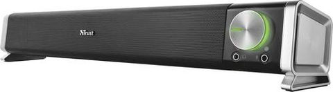 TRUST Asto Soundbar für PC und Notebook, Stereosound,Verbindung via 3,5mm Klinke, Power via USB