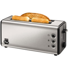 UNOLD 38915 Toaster Onyx Duplex Schwarz-Edelstahl Doppellangschlitz-Toaster Toaster & Sandwichmaker