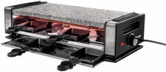 Unold 48760 Raclette Delice Basic 1.200 Watt schwarz/silber Naturstein