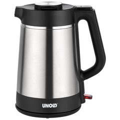 Unold BLITZKOCHER Thermo Wasserkocher Edelstahl, Schwarz Fassungsvermögen: 1.5l