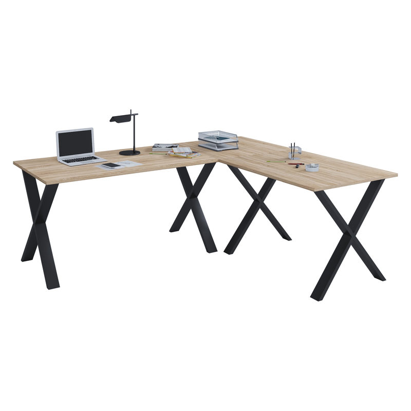 VCM Eck-Schreibtisch Lona 130x130x50 X-Füße, Bild 2